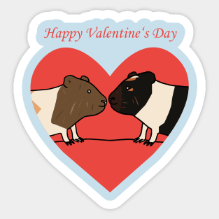 Guinea Pig Happy Valentine's Day Sticker